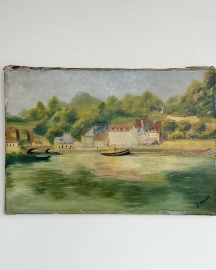 Vintage French Landscape Oil Painting